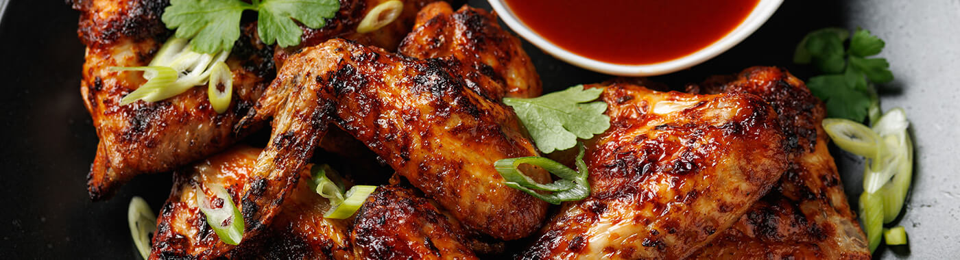 Banner peach barbecue